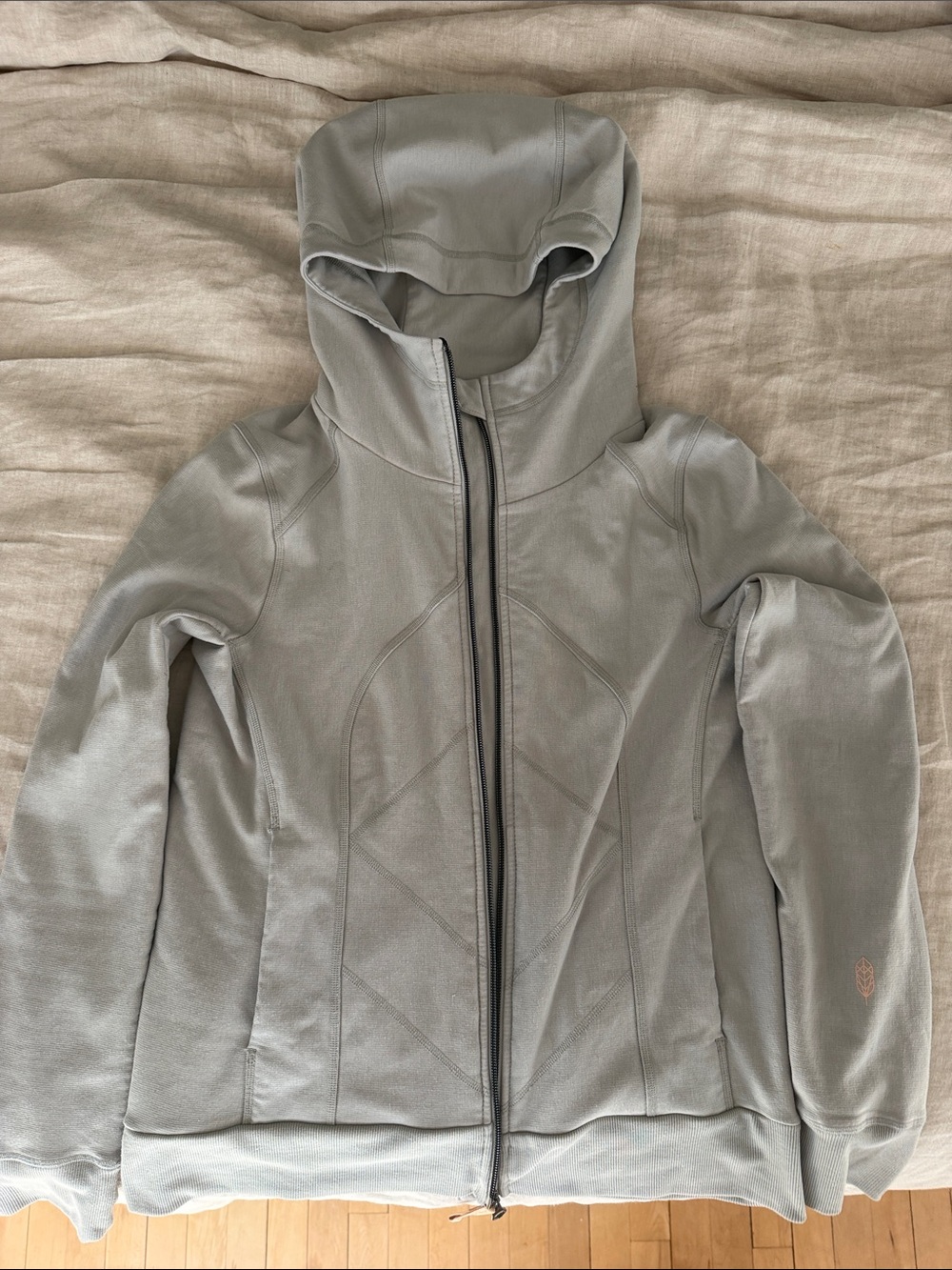 Women's Hooded Zip Utility Jacket - Light Sage